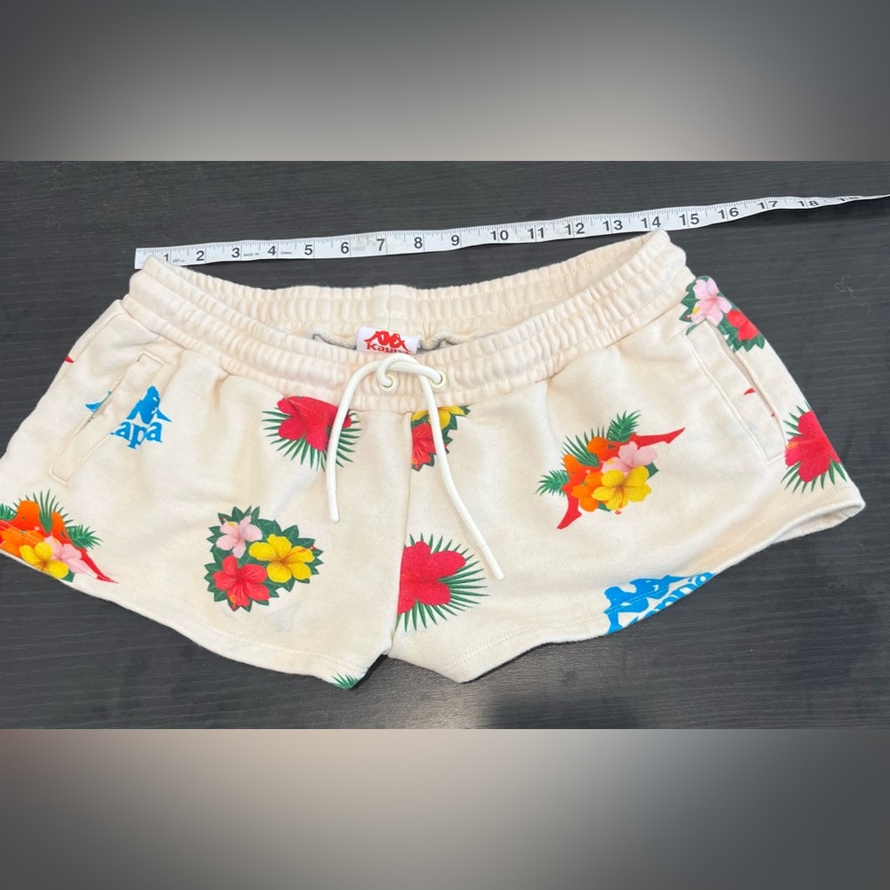 KAPPA Hawaiian Logo Multicolor Floral Summer Beach Shorts Women's XL - Picture 5 of 7